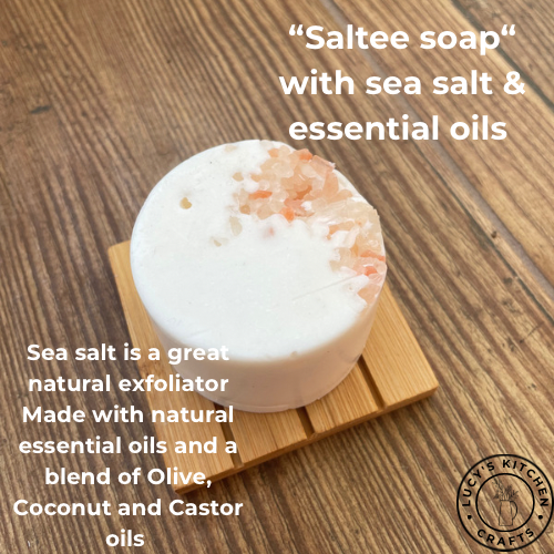 "Saltee soap" - handmade soap with sea salt & essential oils - Lucy’s Kitchen Crafts - Irish Handmade Soap, bath & body products